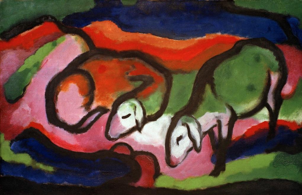 Franz Marc Zwei Schafe